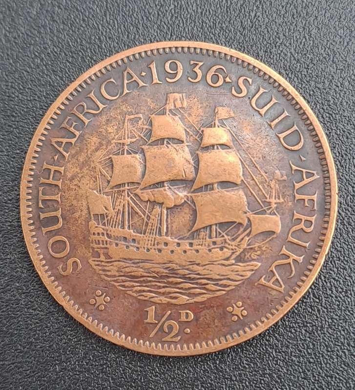 1936 South Africa 1 Penny George V 1D