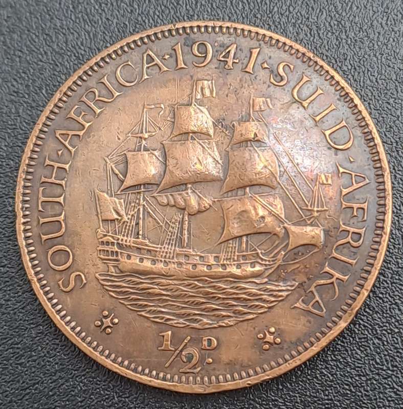 1941 South Africa  1 Penny - George VI Rex Imperator