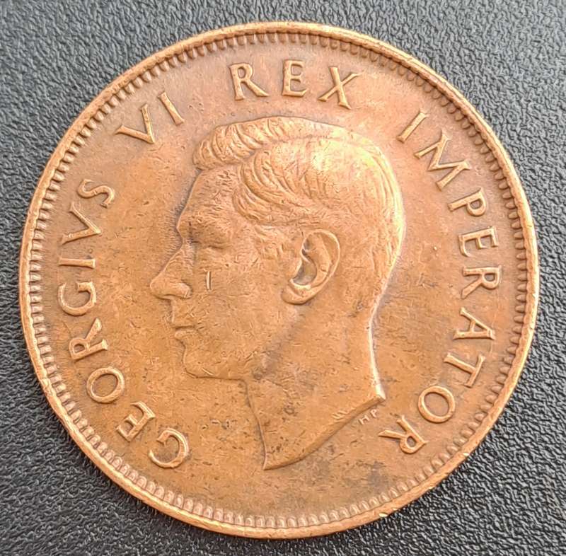 1944 South Africa  1 Penny - George VI Rex Imperator