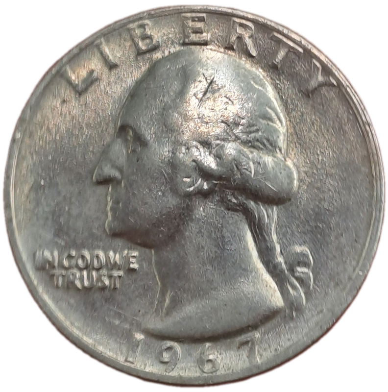 1967 United States  ¼ Dollar "Washington Quarter"