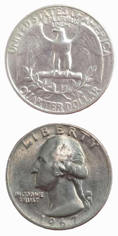 1967 United States  ¼ Dollar "Washington Quarter"