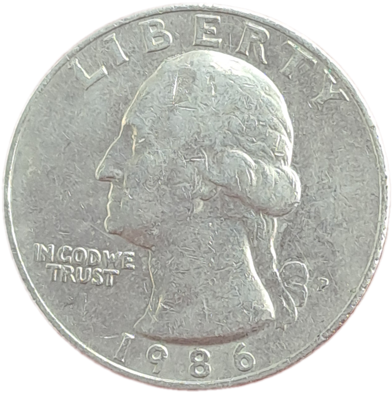 1986 United States  ¼ Dollar "Washington Quarter"