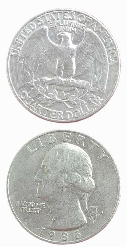 1986 United States  ¼ Dollar "Washington Quarter"