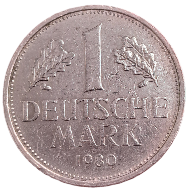 1980 Federal Republic of Germany 1 Mark (J)