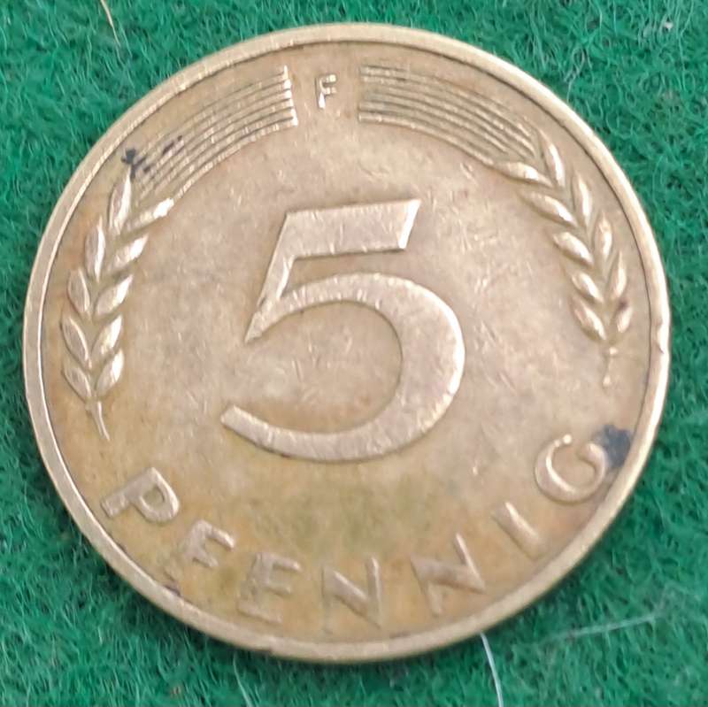 1968 (F)Germany 5 Pfennigs coin