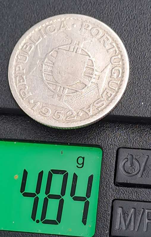 1952 Angola (Silver .720) 10 Escudos-