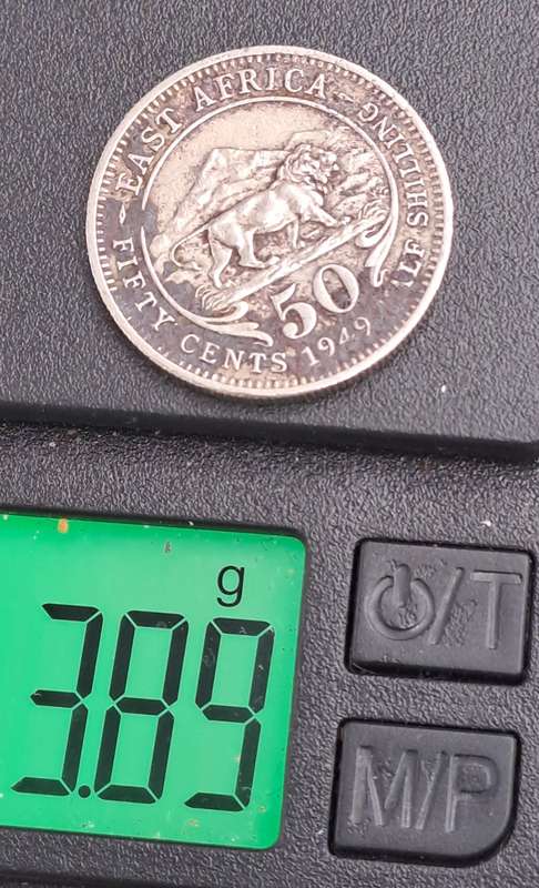 1949 East Africa 50 Cents - George VI