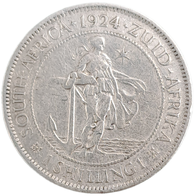 1924 Zuid Afrika (Silver.800) 1 Shilling - George V 1 Shilling