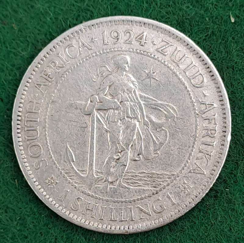 1924 Zuid Afrika (Silver.800) 1 Shilling - George V 1 Shilling
