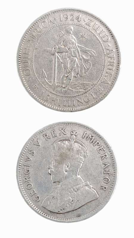 1924 Zuid Afrika (Silver.800) 1 Shilling - George V 1 Shilling