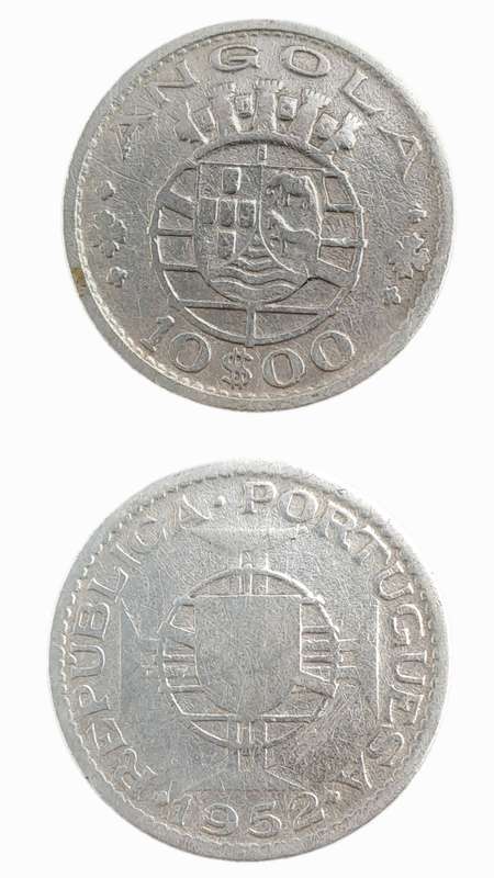 1952 Angola (Silver .720) 10 Escudos-