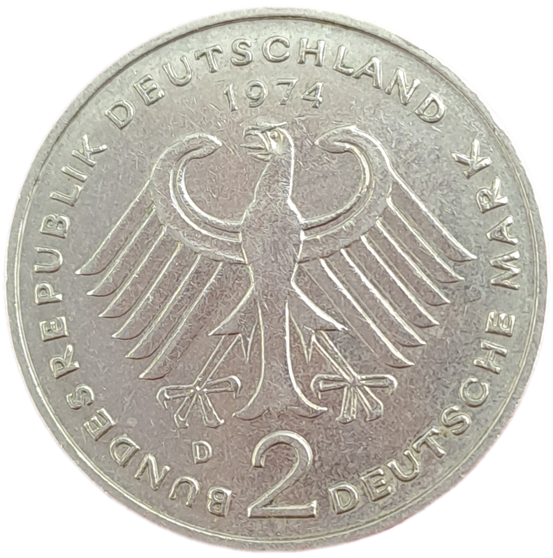 1974 Federal Republic of Germany 2 Mark (D)