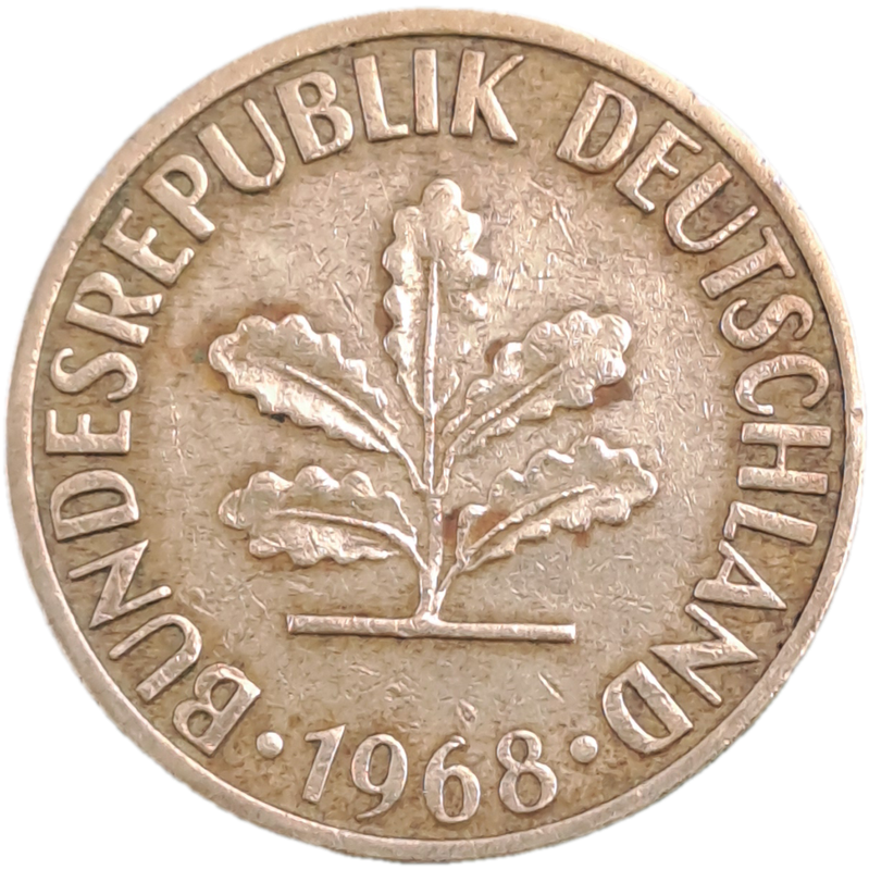 1968 (F)Germany 5 Pfennigs coin