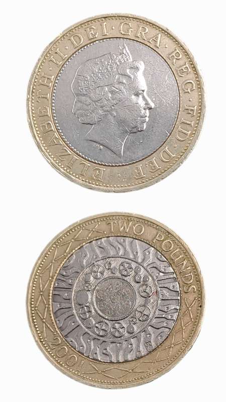 2001 United Kingdom 2 Pounds - Elizabeth II 4th portrait, Technology