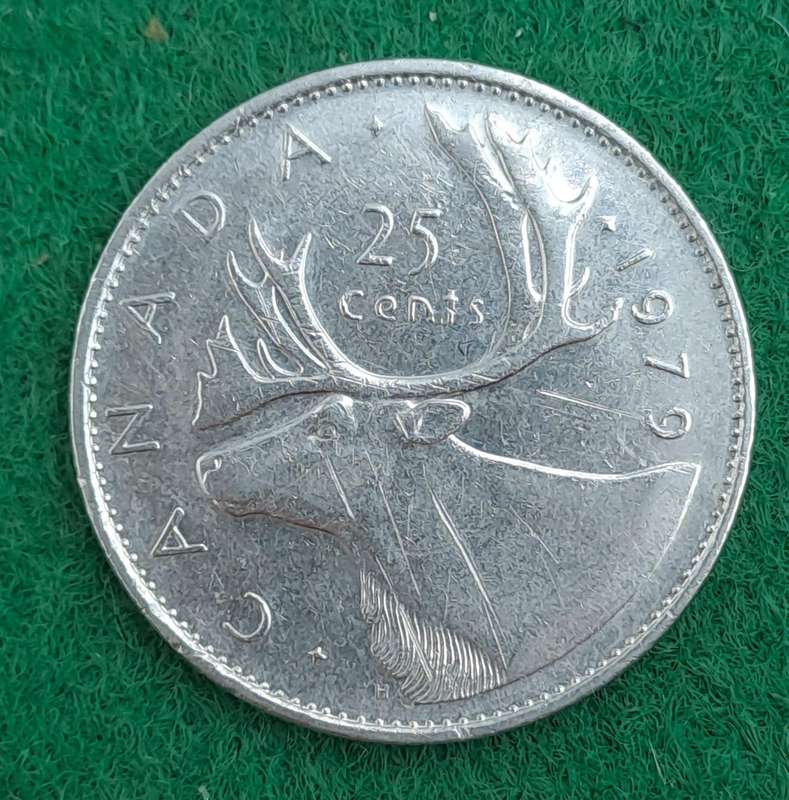 1979 Canada 25 Cents - Elizabeth II 2nd portrait modified