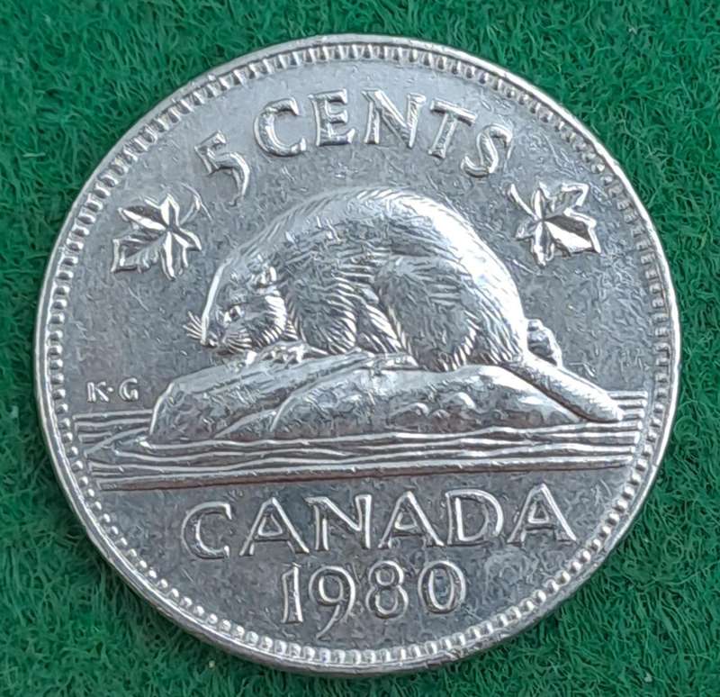 1980 5 Cents - Elizabeth II 2nd portrait modified