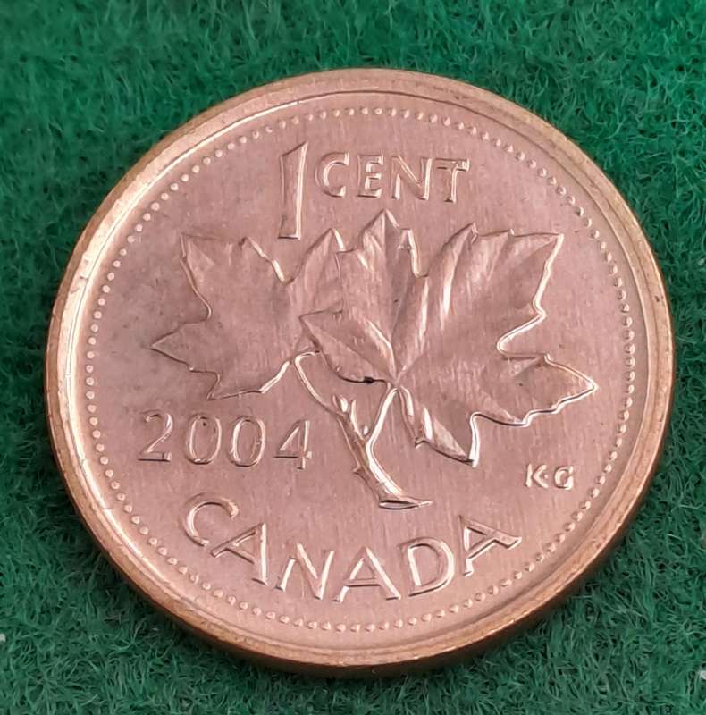 2004 Canada 1 Cent - Elizabeth II 4th portrait, magnetic-UNCirculated