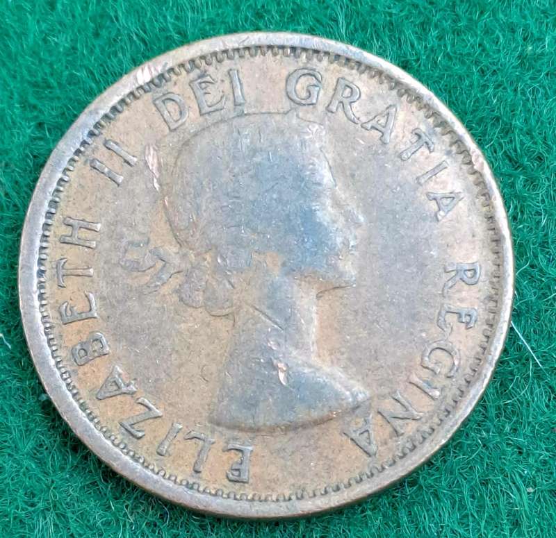 1956 Canada  1 Cents - Elizabeth II 1st portrait