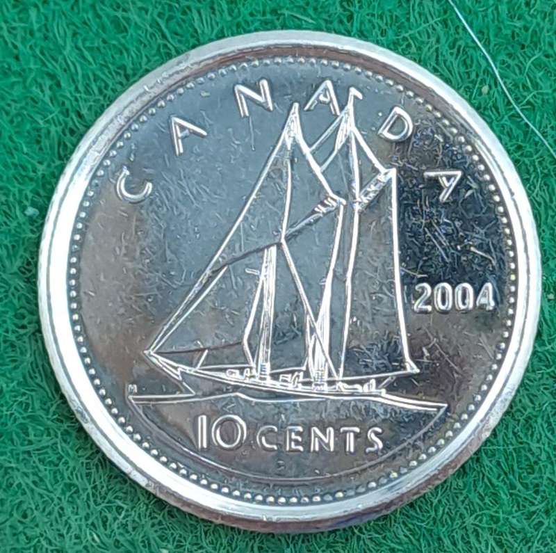 2004 Canada 10 Cents - Elizabeth II 4th portrait-Excellent condition