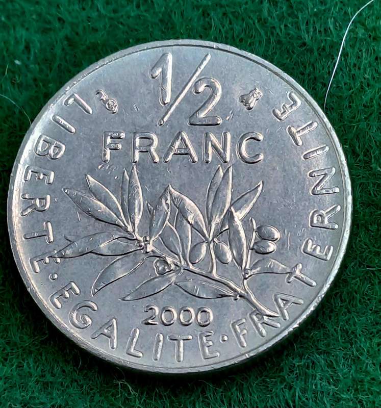 2000 France  ½ Franc signature "O. Roty"
