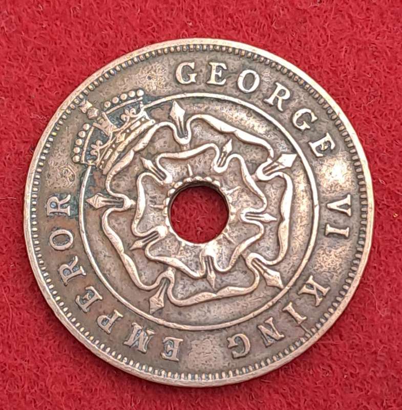 1943 Southern Rhodesia 1 Penny - George VI