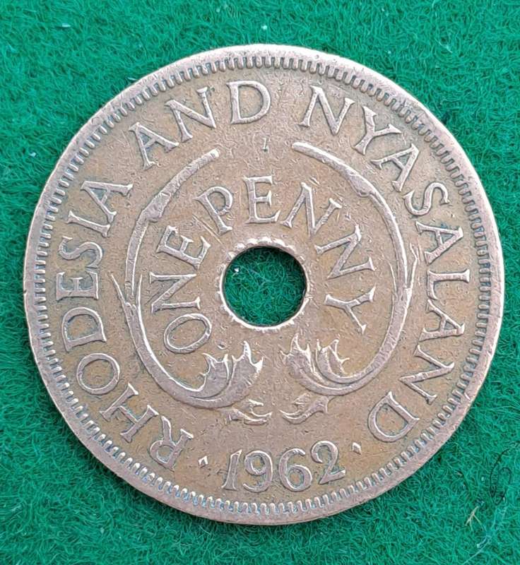 1962  Rhodesia and Nyasaland 1 Penny - Elizabeth II