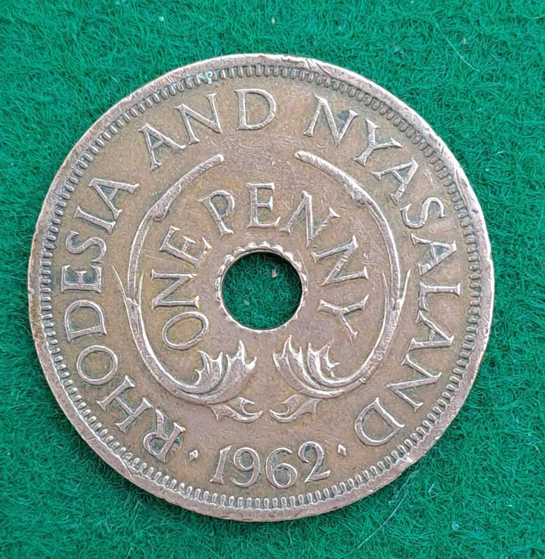 1962 Rhodesia and Nyasaland 1 Penny - Elizabeth II