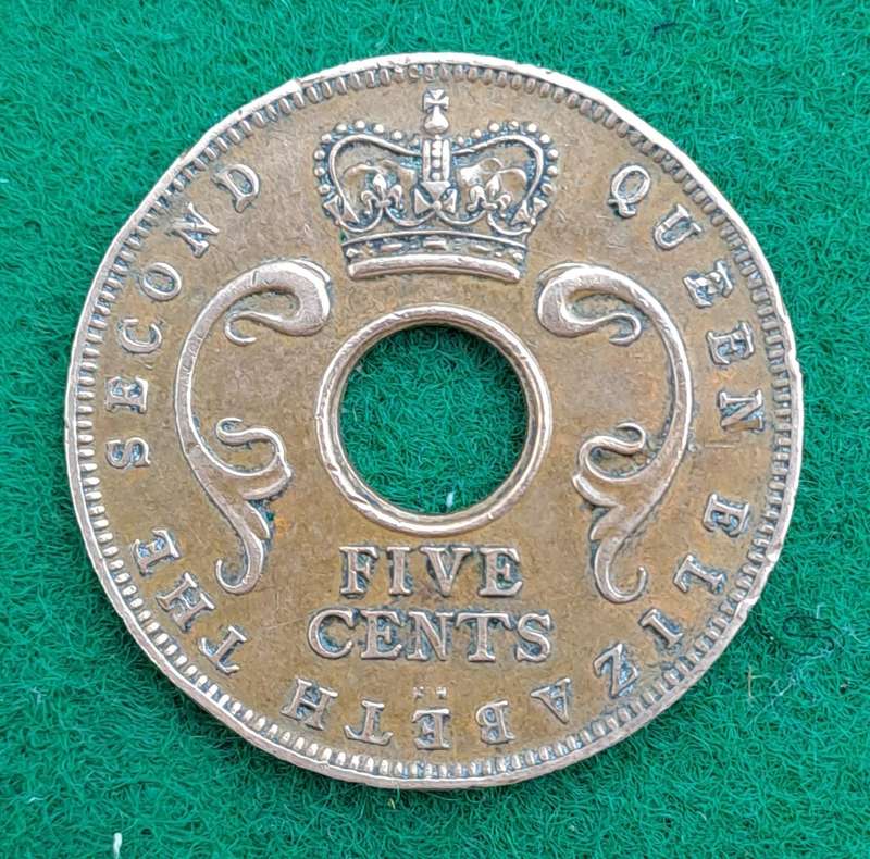 1957 East Africa 5 Cents - Elizabeth II