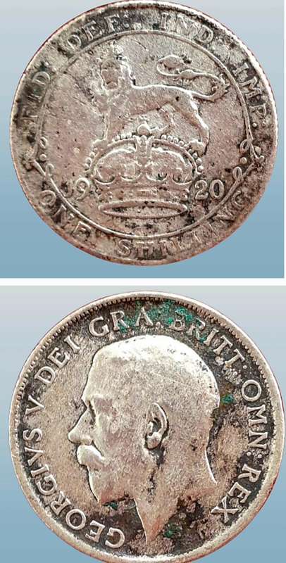 1920 United Kingdom Silver 6 Pence - George V 1st coinage