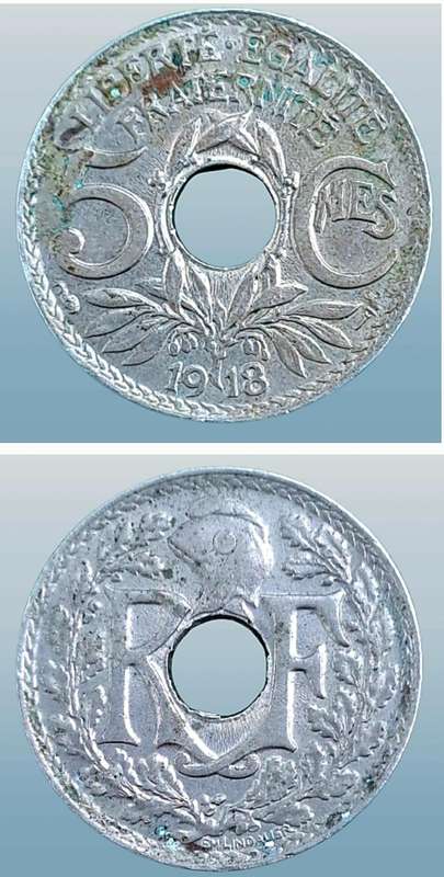 1918 France 5 Centimes