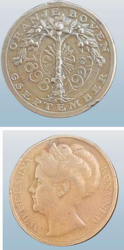 1898-1923 Netherlands Medal - Wilhelmina Silver Jubilee