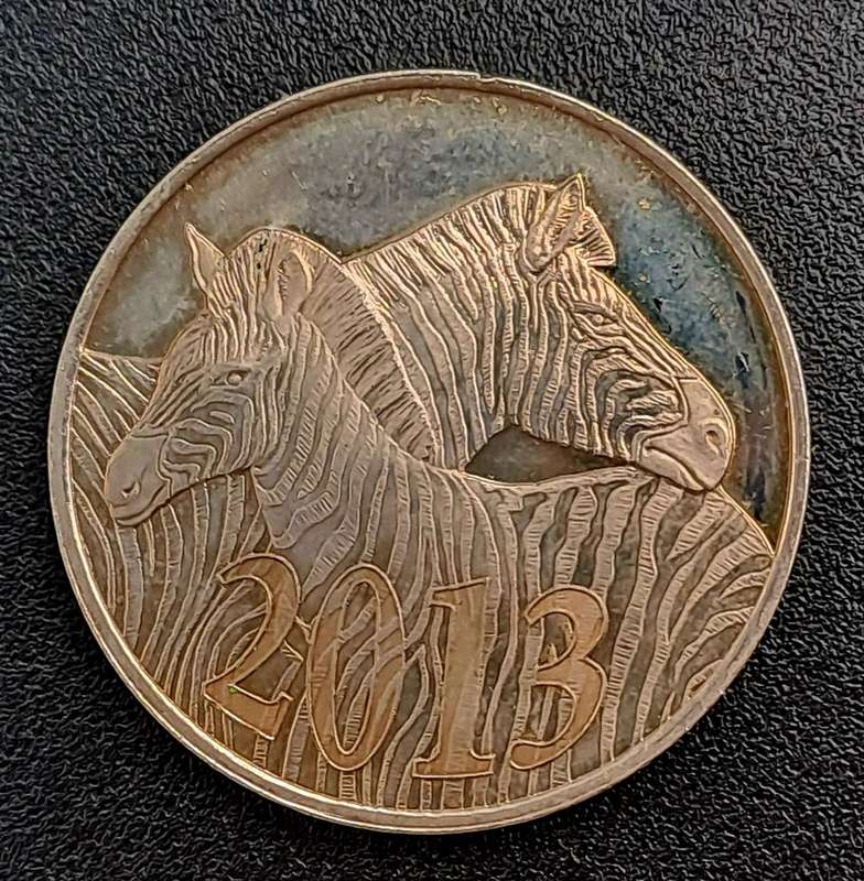 2013 South Africa COIN WORLD Token  -Zebras