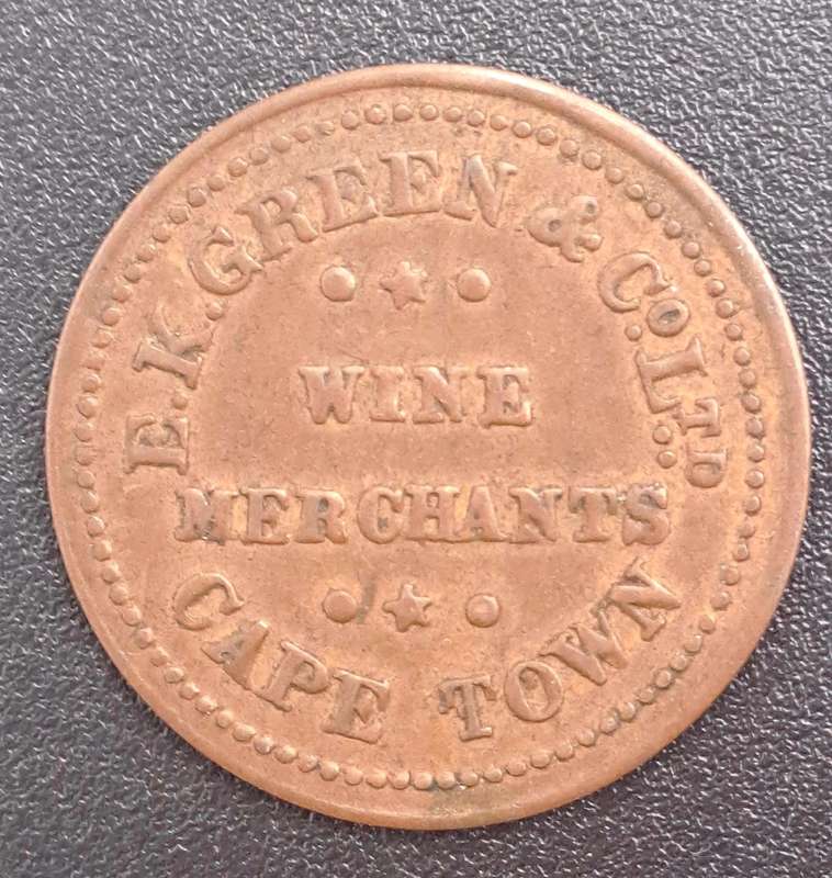 E.K Green & Co Ltd Token Wine Merchants Cape Town