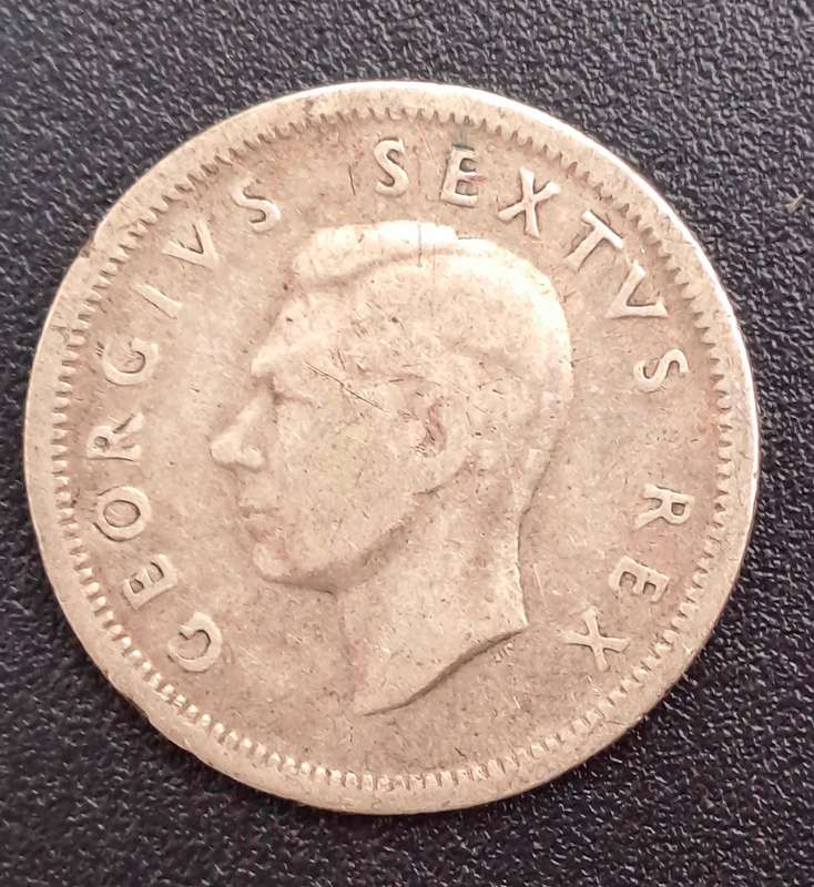 1950 South Africa 6 Pence 80% Silver - George VI SOUTH AFRICA - SUID AFRIKA