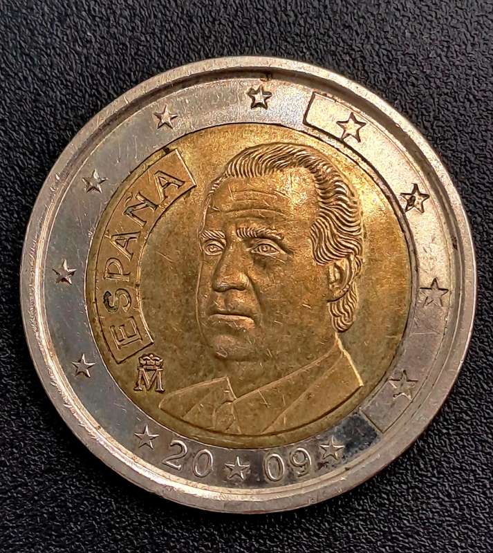 2009 Spain 2 Euros - Juan Carlos I 1st type, 2nd map