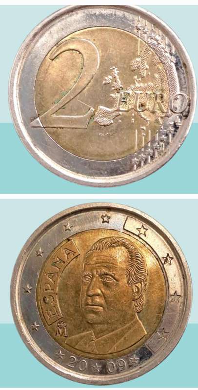 2009 Spain 2 Euros - Juan Carlos I 1st type, 2nd map