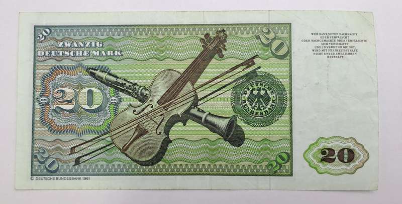 1980 20 Deutsche Mark -Federal Republic of Germany Bank note