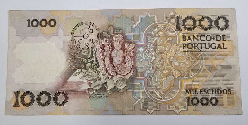 1983 Portugal 1000 Escudos 12th. print - Bank note