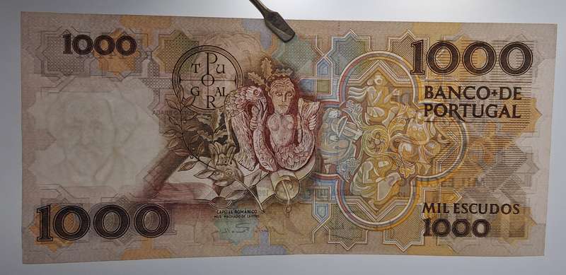 1986 Portugal 1000 Escudos 12th. print - Bank note
