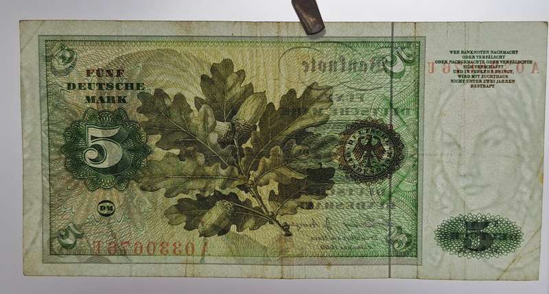 1960 5 Deutsche Mark Federal Republic of Germany