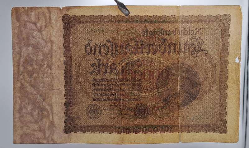 1923 Germany 100 000 Mark Reichsbanknote