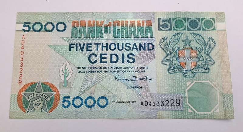1997 Ghana 5000 Cedis Large-Banknote