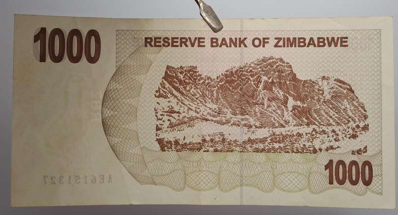 2006 Zimbabwe 1000 Dollars Bearer Cheque