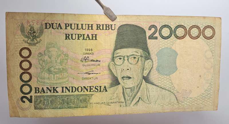 1998 Indonesie 20 000 Rupiah-Bank Note