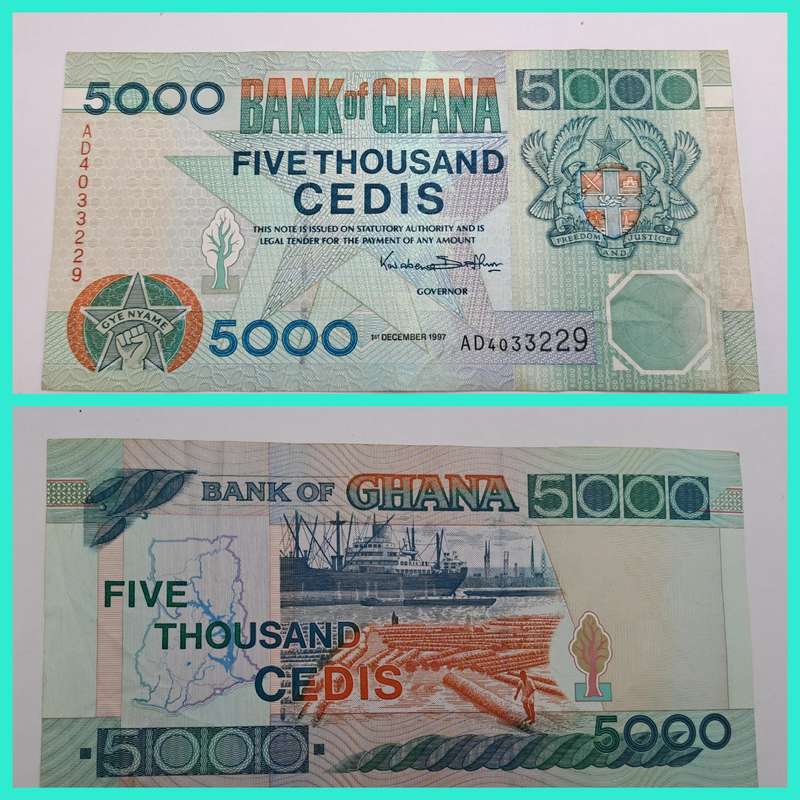 1997 Ghana 5000 Cedis Large-Banknote