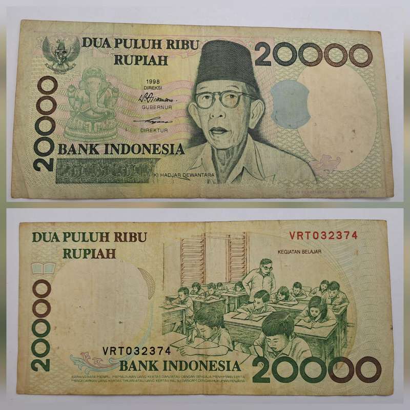1998 Indonesie 20 000 Rupiah-Bank Note