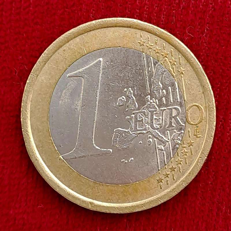 2003 Italy 1 Euro 2nd map-Coin