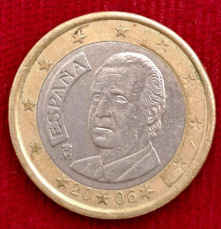 2006 Spain 1 Euro - Juan Carlos I 1st type, 1st map-Coin