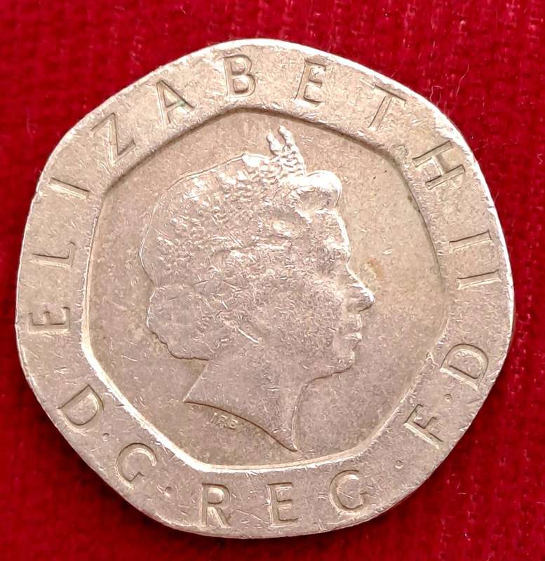 1998 United Kingdom 20 Pence - Elizabeth II 4th portrait, Tudor Rose- Coin