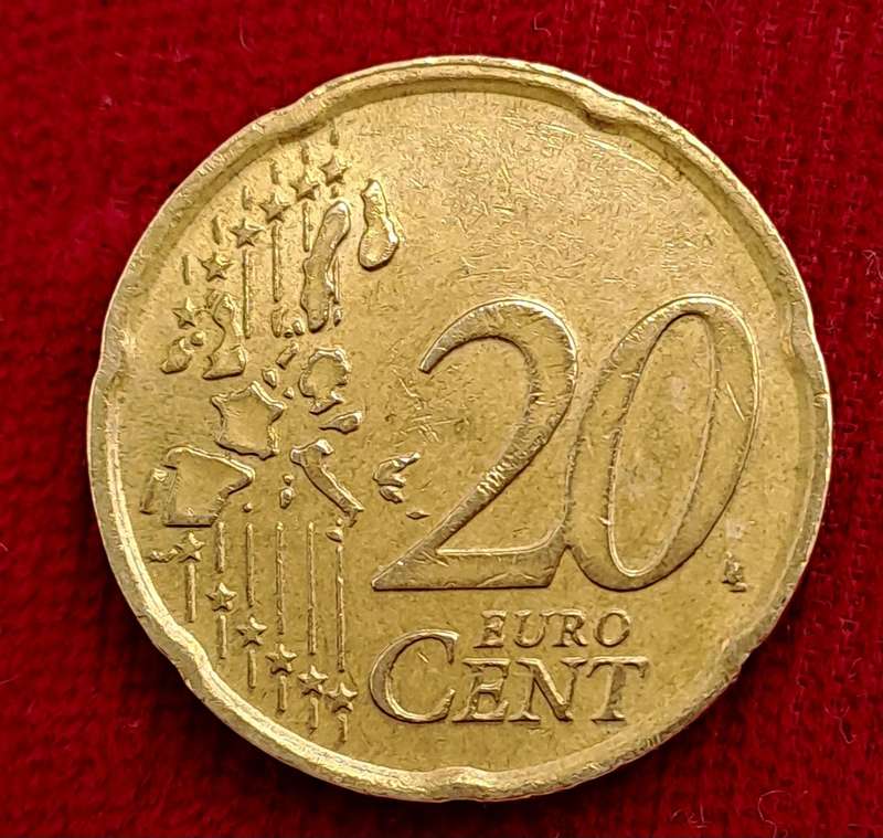 2002 Italy 20 Euro Cents  1st map